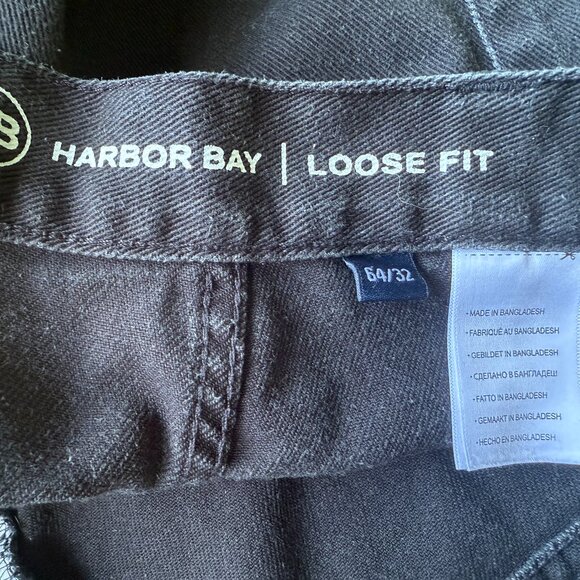 Men's Big & Tall Harbor Bay Black Jeans EUC 64 x 32 No holes - Picture 4 of 5